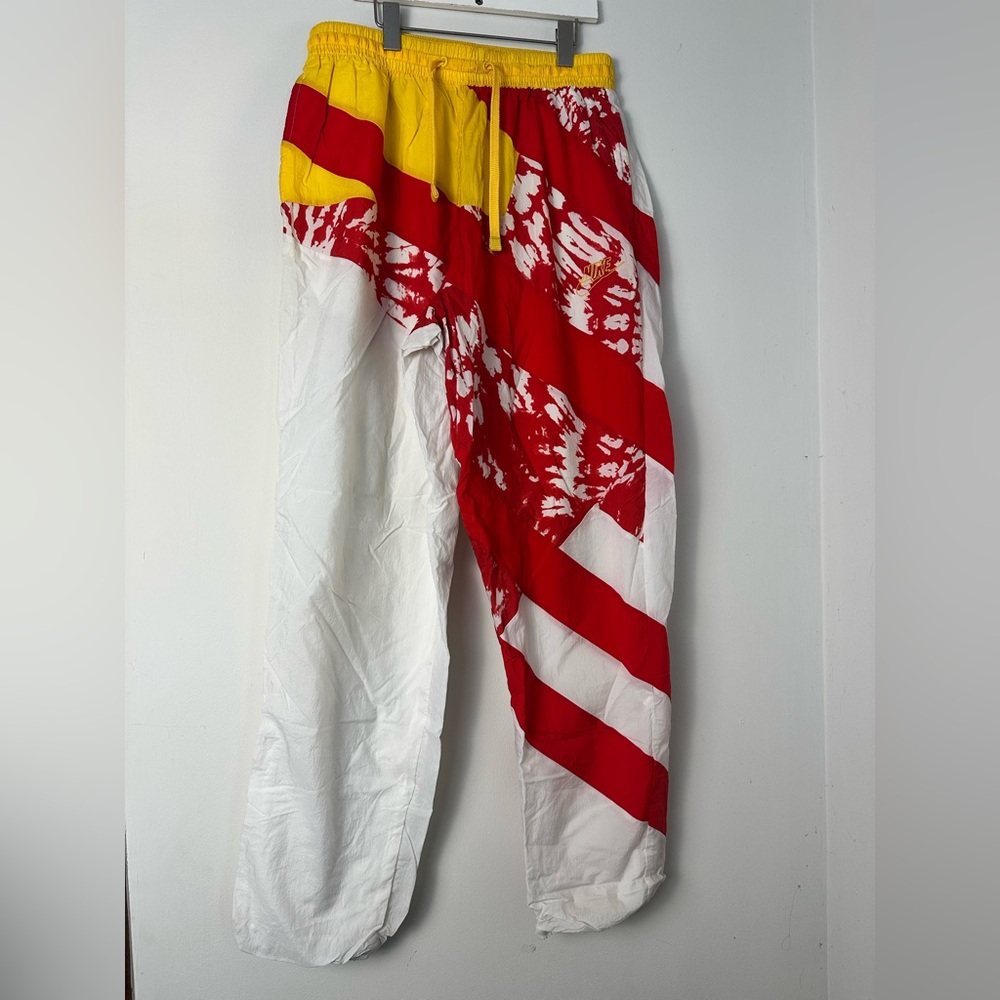 Nike Yellow, White & Red Windbreaker pants